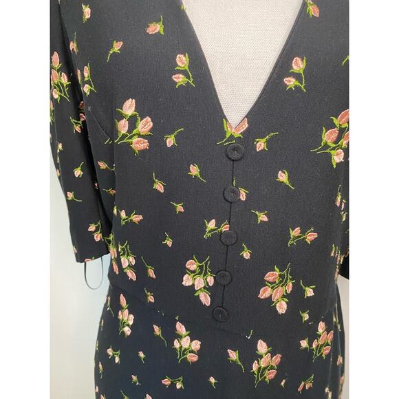 Erdem Ottavia Embroidered Flower Bud Midi Dress - Picture 4 of 8